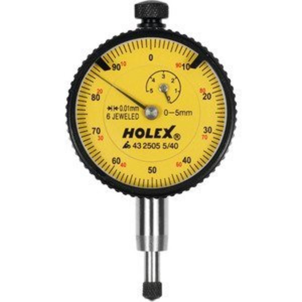Holex Precision small dial indicator shock-resistant 432505 5/40